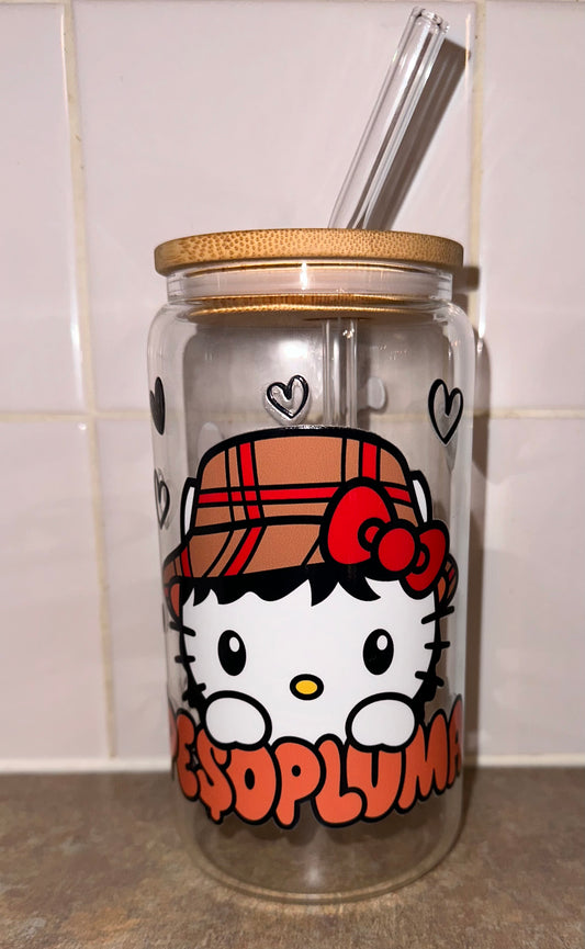 Peso Pluma Hello Kitty Glass Can