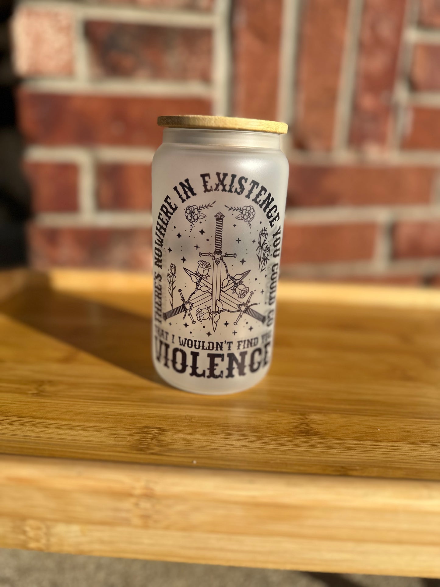 Violence Frosted Glass Can