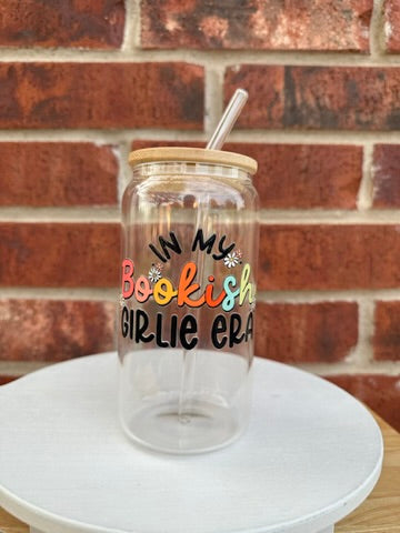 Bookish Girl Glass Can