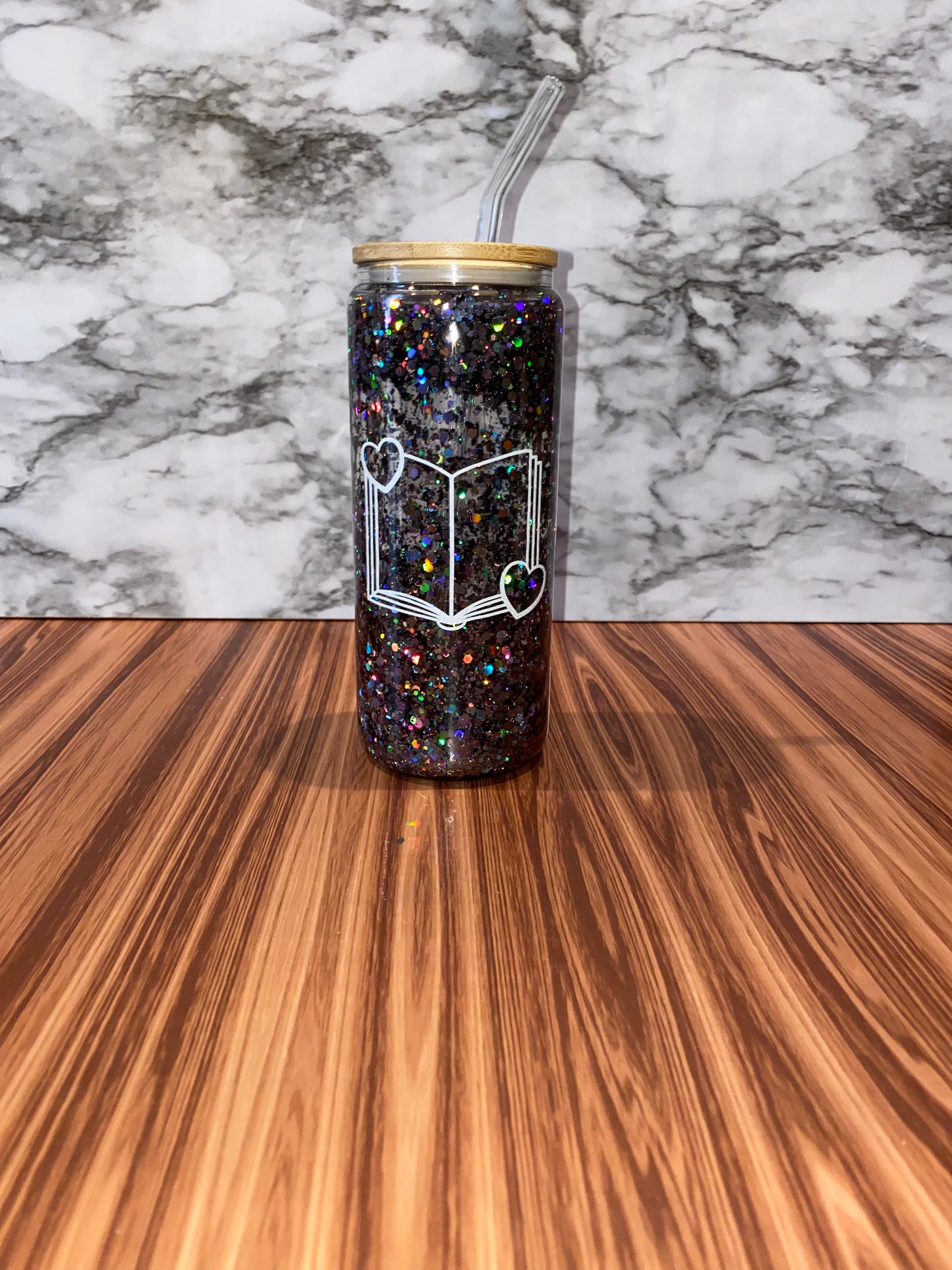 READ Glitter Tumbler